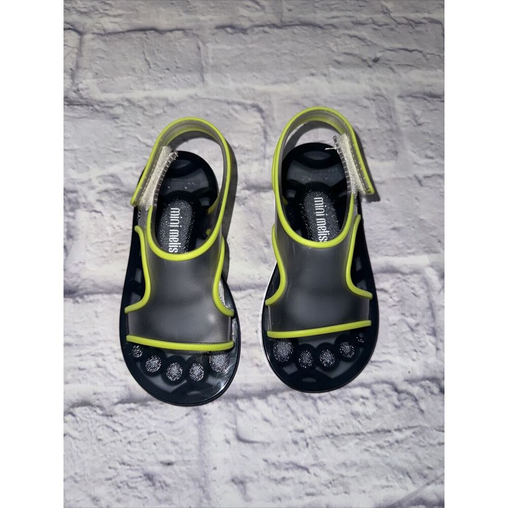 Mini Melissa Clear Sandals Size 9 Toddler Girls Lime Green